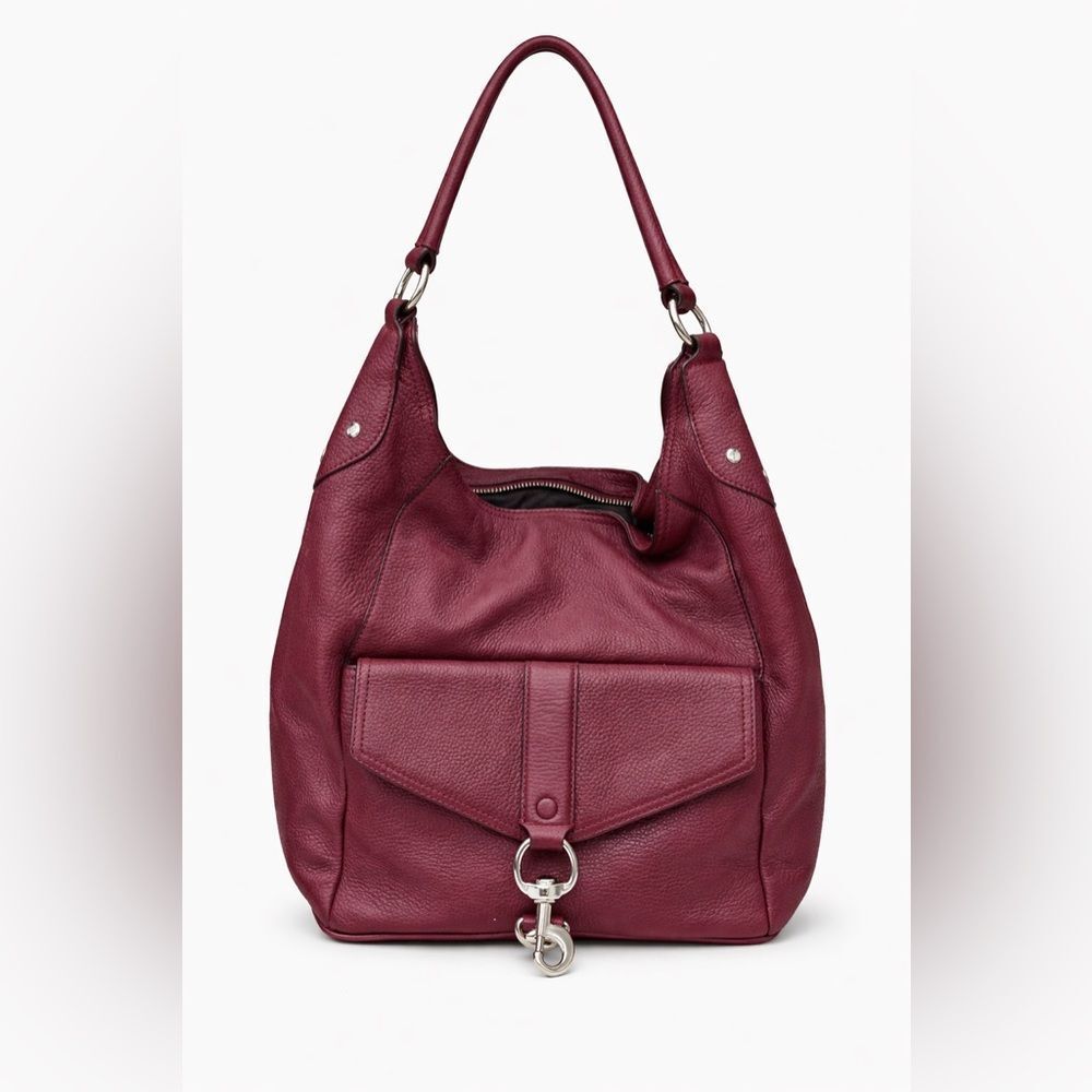 Rebecca Minkoff Deep Red Leather Hobo Bag